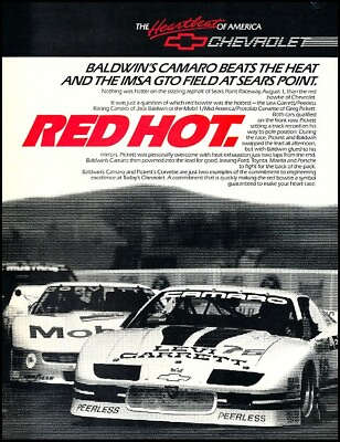 #ad 1987 Chevrolet Baldwin Camaro Red Hot Race Advertisement Print Art Car Ad J714C $6.84