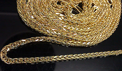 #ad 10k Yellow Gold Chain Diamond Cut Palm Necklace 22quot; 24quot; 26quot; 28quot; 30 Real Necklace $434.35