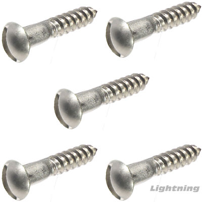 #ad #6 x 5 8quot; Round Head Wood Screws Slotted Drive Stainless Steel Quantity 100 $23.52