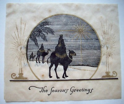 30#x27;s Wisemen 3 Kings Magi vintage parchment Christmas Greeting Card *P6 $6.99
