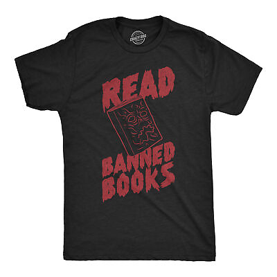 #ad Mens Read Banned Books Funny T Shirt Awesome Reading Lovers Graphic Tee $27.99