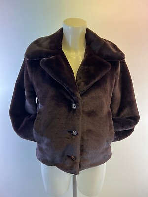 Ladies Ex Vince Faux Fur Coat With Pockets Jacket RRP £490 GBP 90.00