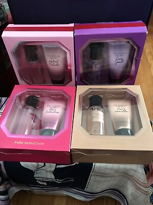 #ad BUY 2 VICTORIAS SECRET 2 PIECE TRAVEL GIFT SETS FRAGRANCE MIST AND LOTION SAVE $44.00