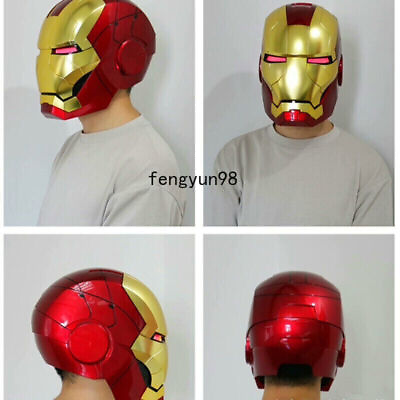 #ad Iron Man Helmet 1:1 Wearable Voice control Mask Cosplay Prop Gift Matte Gold $136.00
