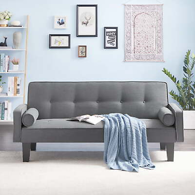 #ad 72quot; Futon Sofa BedUpholstered Folding Futon Fabric Couch $174.23