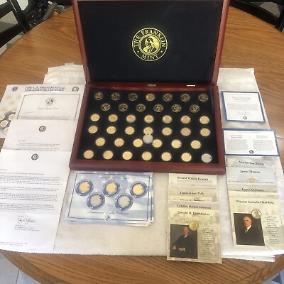 #ad Franklin Mint Complete Set Of 24kt Gold Layered Coins $500.00