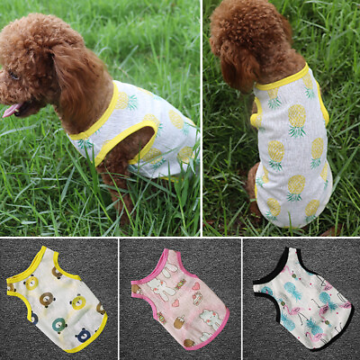 #ad Pet Dog Clothes TShirt Small Cat Girl Boy Puppy Vest Apparel XS S M L XL Yorkie☆ $2.08
