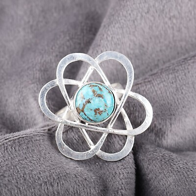 #ad Blue Copper Turquoise 925 Silver Jewelry Statement Ring Anniversary Gift $17.99