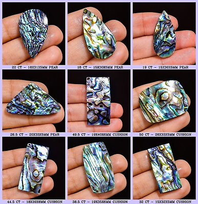 #ad #ad Natural New Zealand Abalone Shell Cabochon Loose Gemstone For Jewelry $6.99