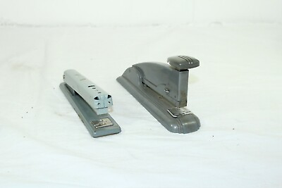 #ad Vtg Metal Art Deco Gray Swingline Desk Speed Stapler amp; Swingline Stapler Lot $19.50
