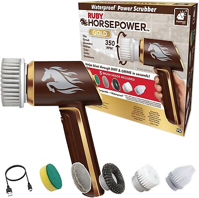 #ad Horsepower Scrubber Gold Edition 150% Run Time Waterproof Rechargeable Handheld $49.99