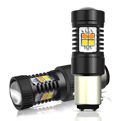 #ad AUXITO 1157 LED Turn Signal Light Bulb Switchback Amber White Anti Hyper Flash $19.99