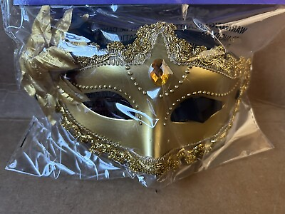 #ad Gold Parisian Mask Mardi Gras Masquerade Mask Party Mask $9.99