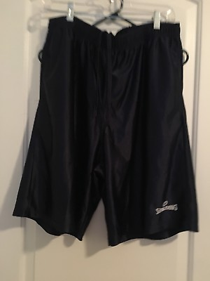 #ad Spalding Men#x27;s Dark Blue Athletic Shorts Basketball Gym Elastic Waist Size XL $41.36