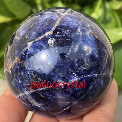 #ad 1pc 220g Natural sodalite Ball Quartz Crystal Sphere Gem Reiki Healing 55mm $20.29