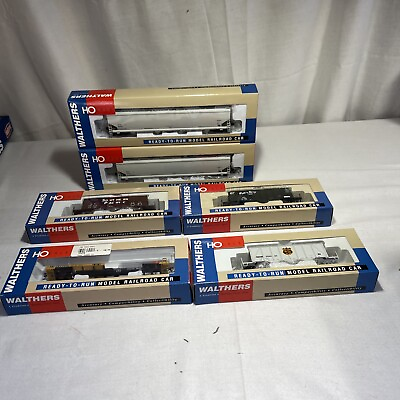 #ad 6 Walthers Ready To Run HO Scale Model Railroad Cars $250.00