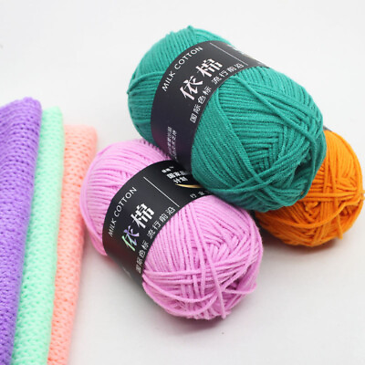 #ad 86Colors 50g 4 ply High Quality Solid color Knitting Crochet Yarn Hand DIY Craft $2.99