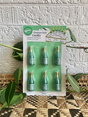 #ad Wilton Champagne Bottle Candle Vintage Adult 21st Birthday Novelty Shaped Candle $5.95