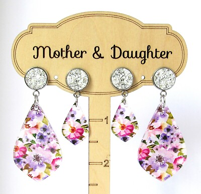 #ad #ad Mother amp; Daughter Matching Earrings Jewelry Spring Flower Matching Earring Set $23.00