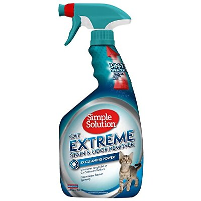 #ad Simple Solution Cat Extreme Pet Stain and Odor Remover 32 oz Spray $12.30