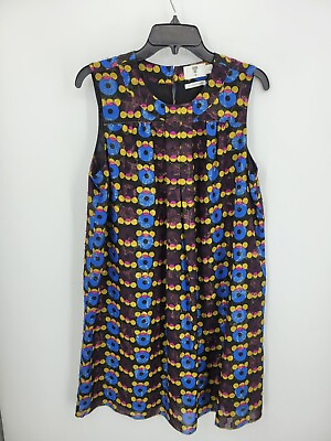 #ad Anna Sui Target 20th Anniversary Dress Womens L Metallic Circles Shift Mini $19.17