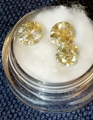 #ad 7 8 ct. Round Cut Champagne Color Loose Diamond with Certified For Jewelry $199.20