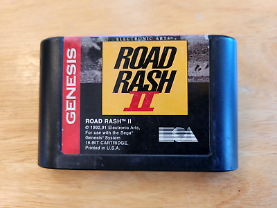 #ad Sega Genesis Road Rash II 2 Tested amp; Guaranteed EA Racing Video Game $9.95