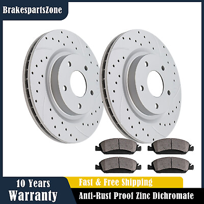 #ad Front Brake Rotors Pads fit for Nissan Maxima 2009 2020 Drilled Slotted Brakes $82.09