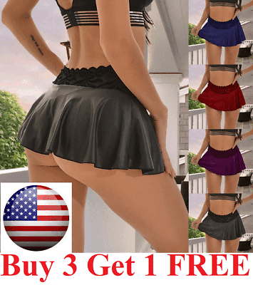 #ad Women Sexy A line Skater Mini Skirt Pleated Short School Skirts Dress Lingerie $5.95