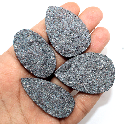 #ad 4 Pcs Natural Hematite Raw Face Collectible Druzy Crystal Mineral Reiki Specimen $13.95