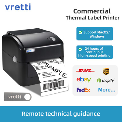 #ad #ad VRETTI Direct Thermal Shipping Label Printer 4x6 USB For USPS POSHMARK ETSY EBAY $79.22