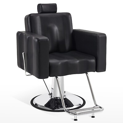 #ad BarberPub Classic Reclining Barber Chair with Heavy duty Hydraulic Pump 9523 $369.90