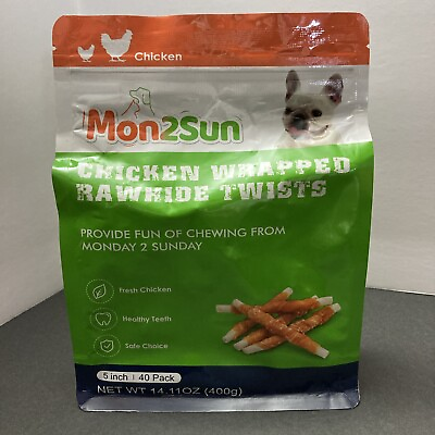 #ad MON2SUN Dog Treats 5 Inch Rawhide Twist Chicken Hide Sticks Suitable for Puppy $32.21