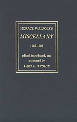 #ad Horace Walpole#x27;s Miscellany 1786 1795 Hardcover Horace Walpole $20.49