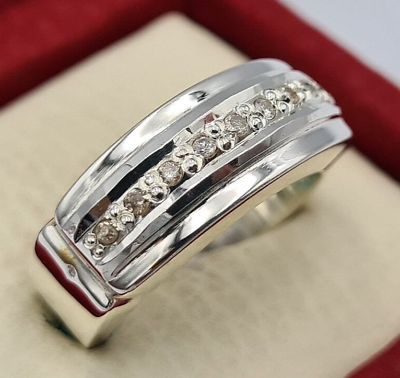 #ad #ad Beautiful Diamond Band Engagement gift couples jewelry christmas gifts silver $690.00