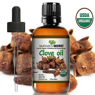 #ad Organic Clove Essential Oil USDA Certified Aromatherapy Clove Oil 30ml 1oz $12.99