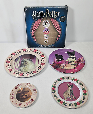 #ad Harry Potter Umbridge#x27;s Cats Collectable Plate Set Of 4 $39.95