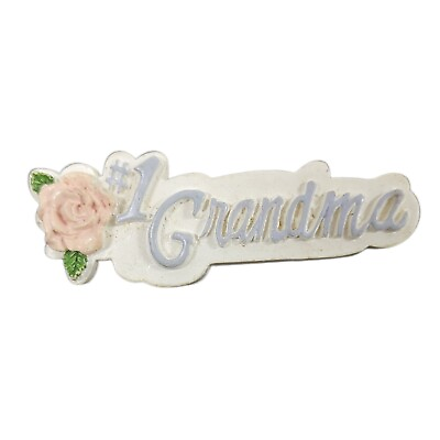 #ad #1 Grandma 🌺 Flower Brooch Pin Grandparent Gift Number One $4.45
