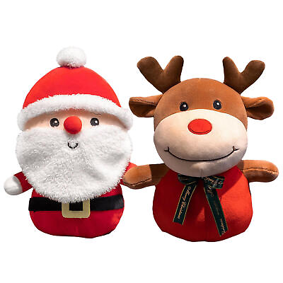 #ad Christmas Plush Doll Cute Cartoon Funny Christmas Stuffed Toy Kids Xmas Gift $14.79