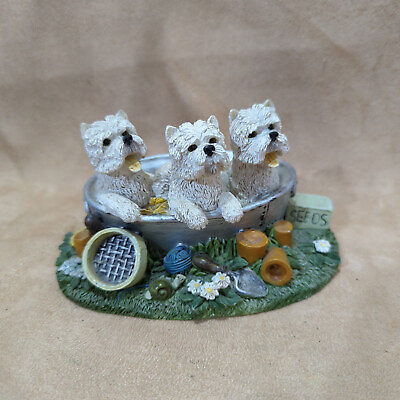 #ad Stunner West Highland Terrier Westie In Tin Bath Ornament From Regency Fine Arts GBP 18.99