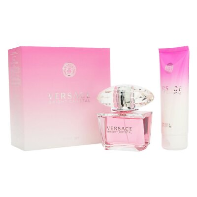 #ad Versace Bright Crystal Women Giftset Eau De Toilette Body Lotion $75.36