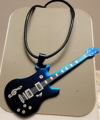 #ad 18quot; Blue Guitar Necklace $6.00