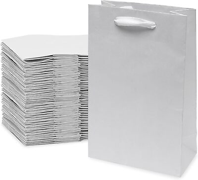 #ad #ad White Gift Bags with Handles 6x3x9 50 Pack $35.99