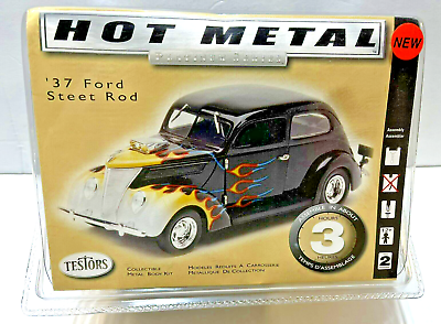 #ad Testors Hot Metal Platinum Series 1:24 1937 Ford Street Rod Metal Model Kit NEW $36.89