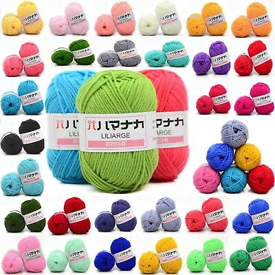 #ad Wholesale 25g Ball Super Soft Crochet Bamboo Cotton Knitting Yarn Baby Wool Yarn $0.99
