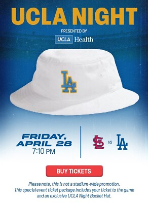#ad Dodgers UCLA Medical Center bucket hat promotional gift 2023 $15.00