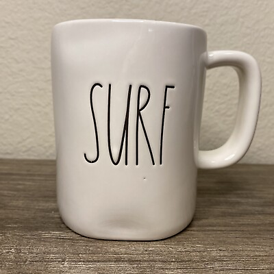 #ad Rae Dunn SURF Mug Aqua Blue Interior Artisan Collection by Magenta $9.99