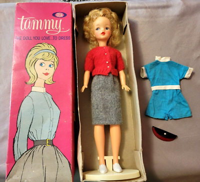 #ad #ad Ideal 12quot; Tammy Doll 1963 Vintage in Original Box w Stand amp; Extra Outfit $129.84