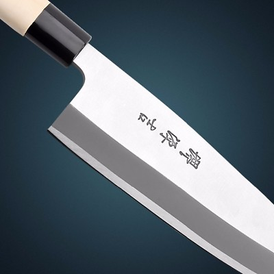 #ad Butcher Deba Knife Kitchen Steel Forged Chop Bone Cut Slice Meat Fish Wood 210mm $99.79