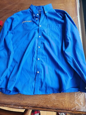 #ad Menards Blue Shirt Mens XL Button Up Long Sleeve Image Solutions $22.99